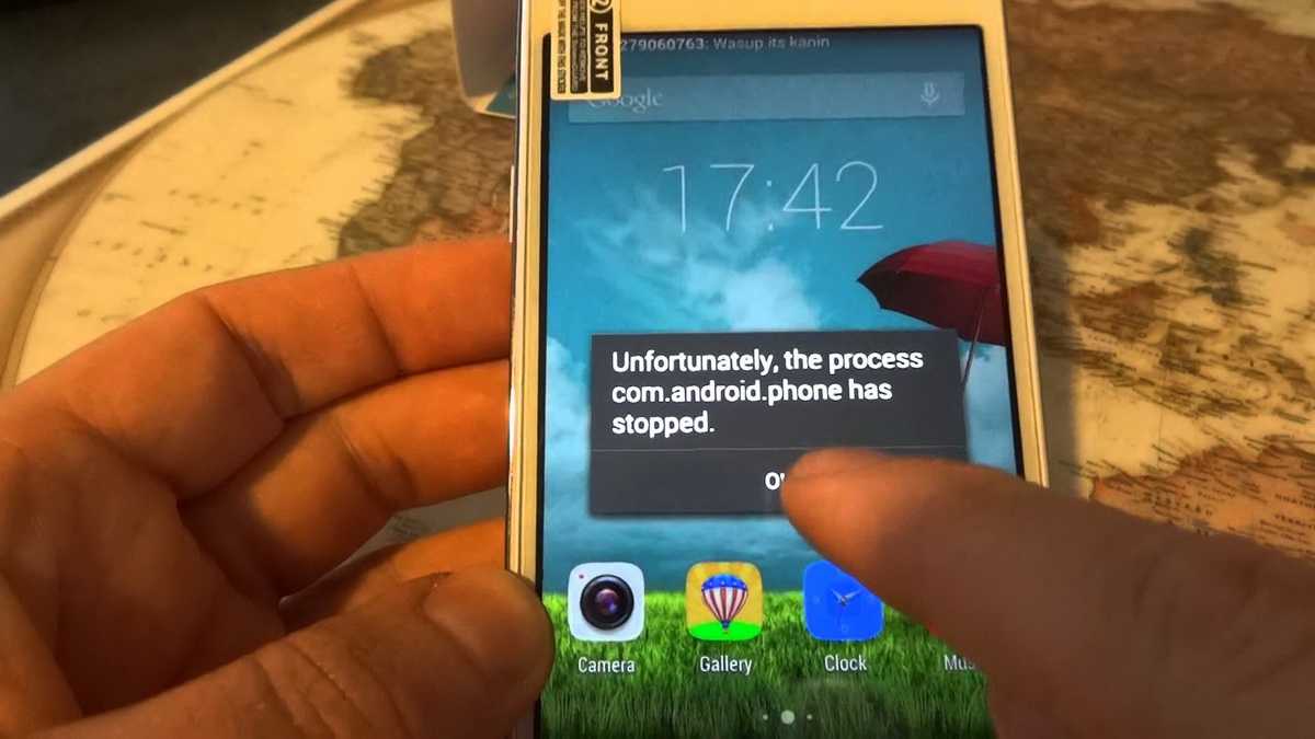 На телефоне android ошибка при запуске приложения или в процессе работы
