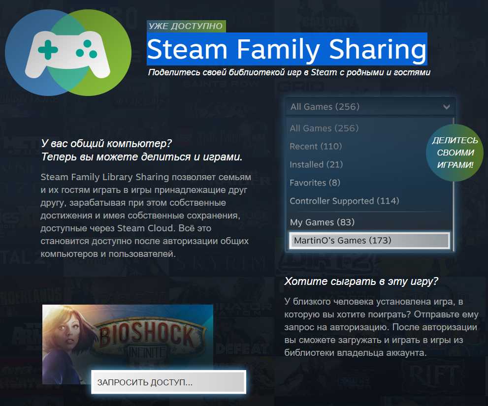 Семейный доступ steam: что такое, как включить?