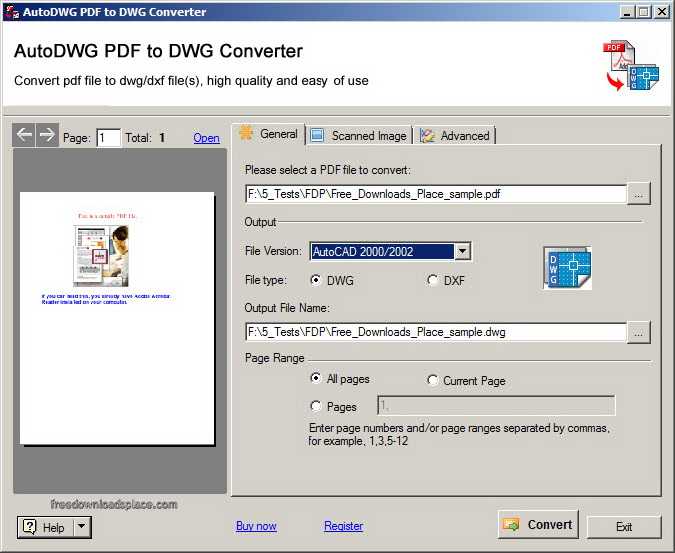 Как конвертировать pdf в dwg онлайн