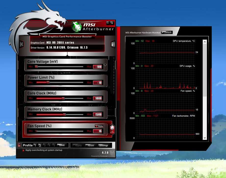 Свойства совместимости amd msi afterburner как разблокировать