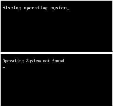 Ошибка missing operating system: что делать?