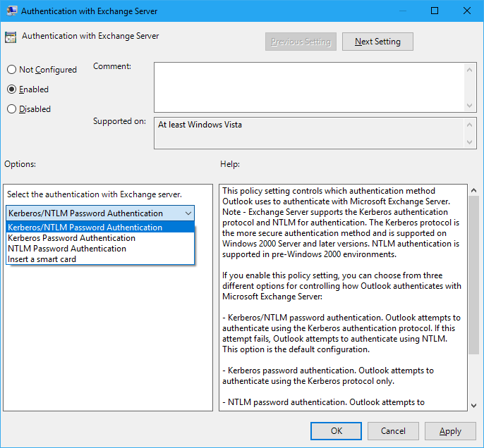 Support for password authentication was removed. Microsoft Exchange Server в Outlook. Домен Outlook. Домен аутлук. Проверка подлинности Exchange Server.