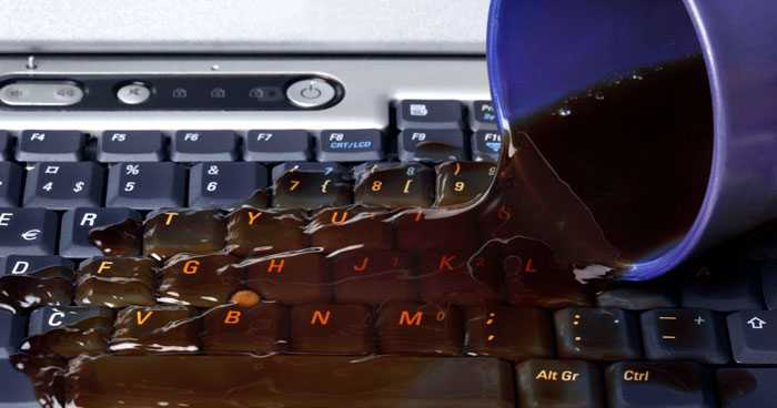 При пролитии любой жидкости на клавиатуру ноутбука важно совершить несколько последовательных действий, позволяющих осуществить просушку комплектующих, тем самым восстановить работу лэптопа