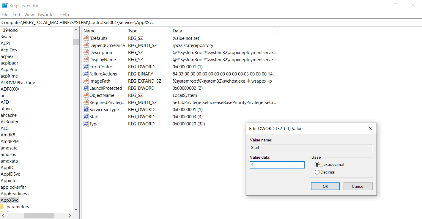 Что за процесс wsappx грузит диск windows 10