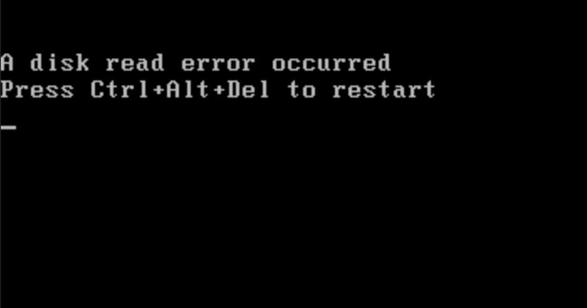 Как исправить ошибку a disk read error occurred?