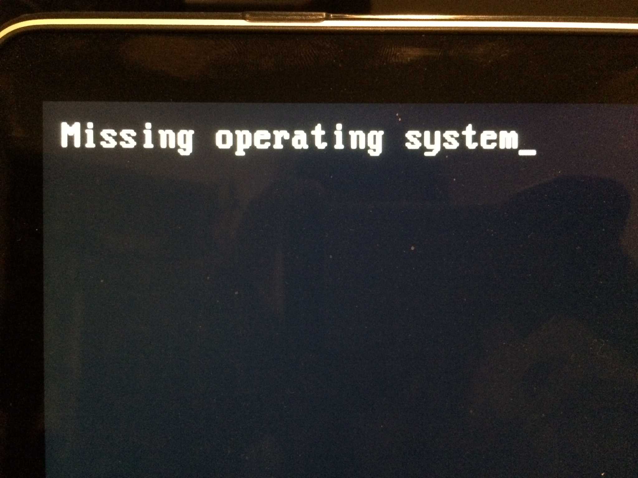 При установке виндовс пишет missing operating system