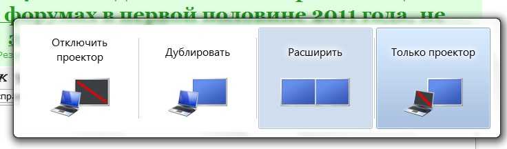 Как вывести изображение с ноутбука на проектор