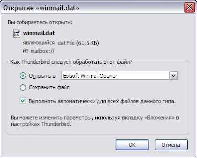 Winmail.dat -как открыть вложение в письмо и чем открыть?