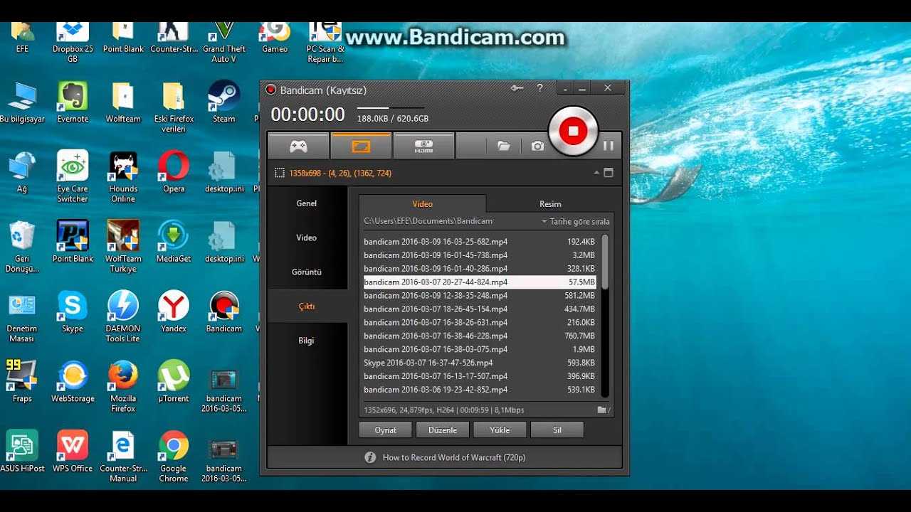 Bandicam – программное решение для захвата видео с экрана