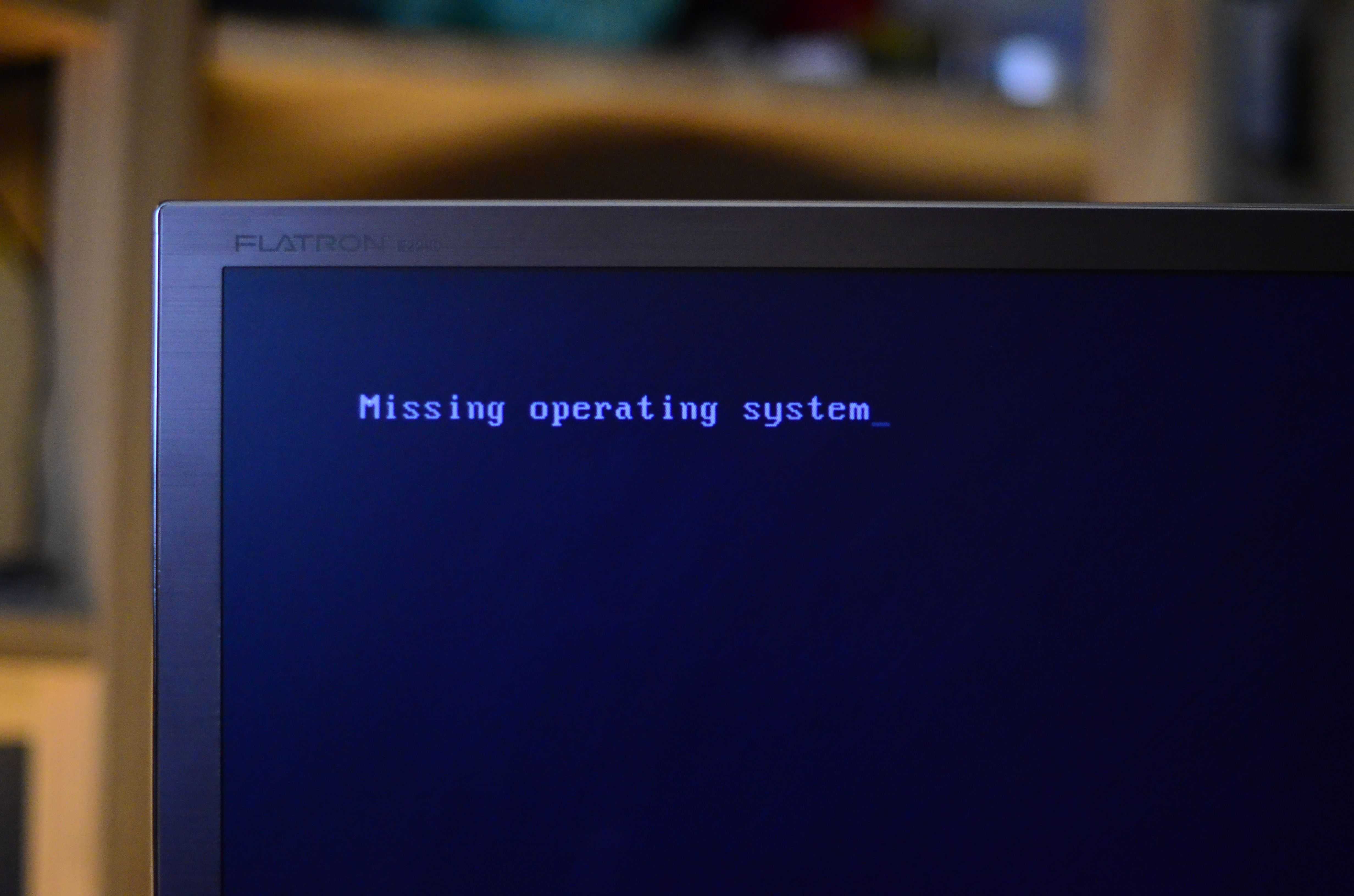 Ошибка missing operating system - что делать?