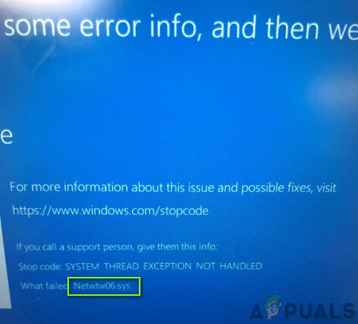Исправление ошибки system thread exception not handled windows 10