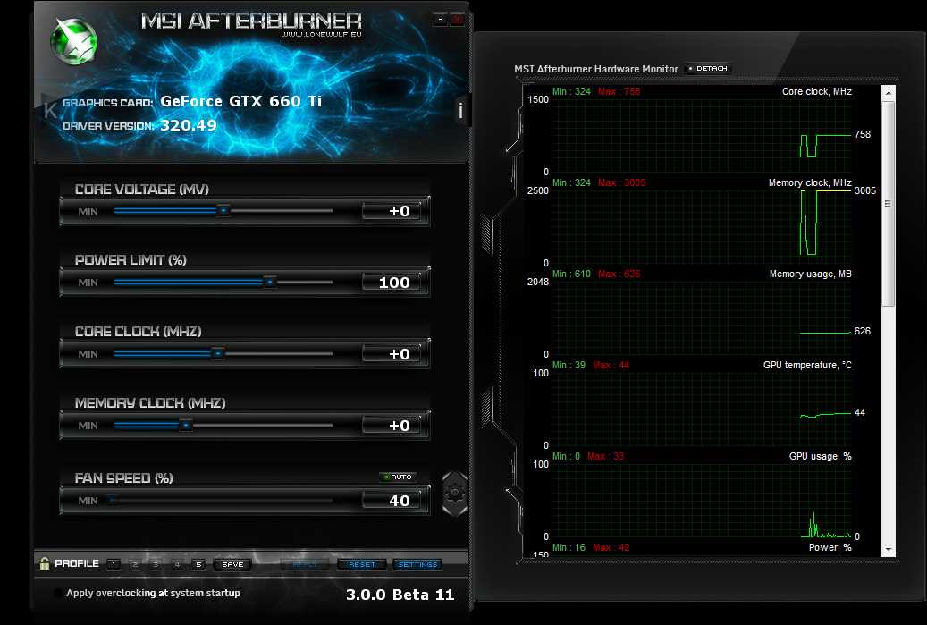 Msi afterburner в играх