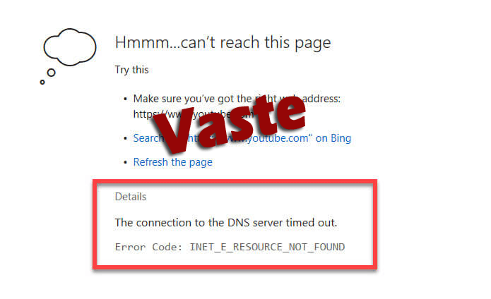 Ошибка inet_e_resource_not_found в microsoft edge windows 10